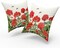 Spring Summer Pillow Covers, 18x18 inch, Set of 2, Geranium Watercolor Flowers, Decorative Throw Pillow Covers for Family Indoor Home Living Room, Couch, Sofa, Bed
